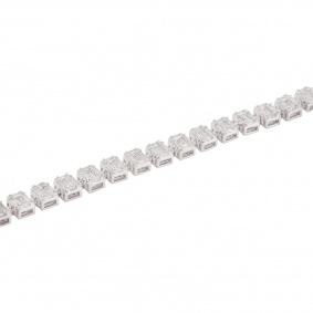 White Gold Illusion Diamond Line Bracelet 5.60ct G-H/VS